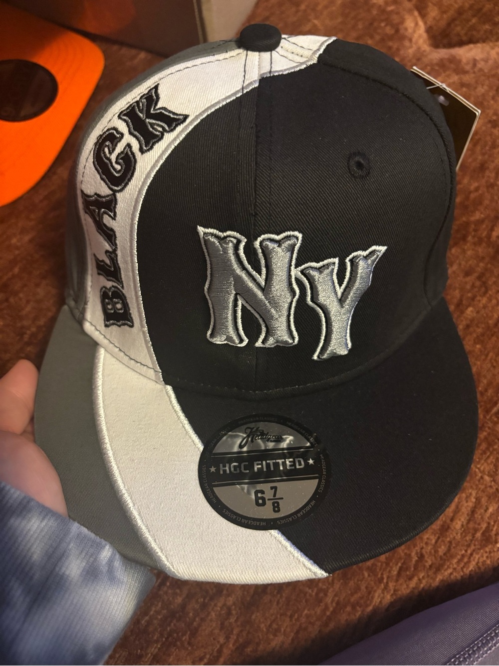 NY Black & Gray Fitted Baseball Cap